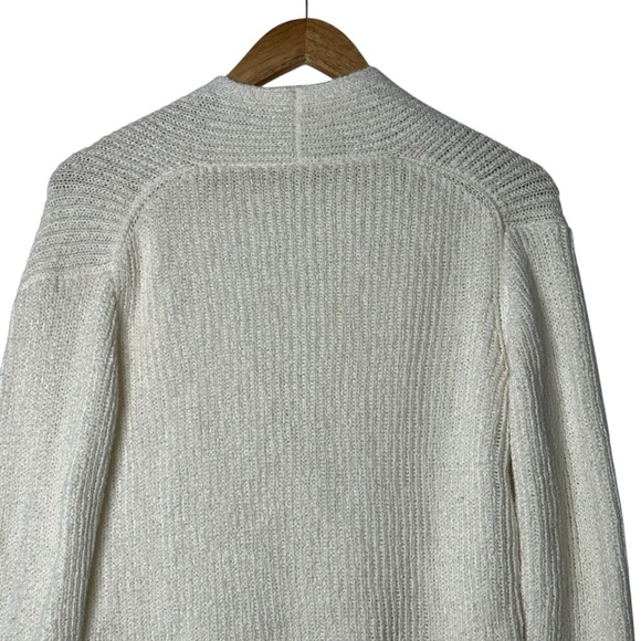 A.L.C. Cream Faux Wrap Deep Vneck Knit Sweater - Picture 4 of 9